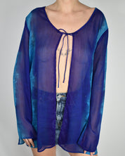 Blue & Purple Tie Coverup