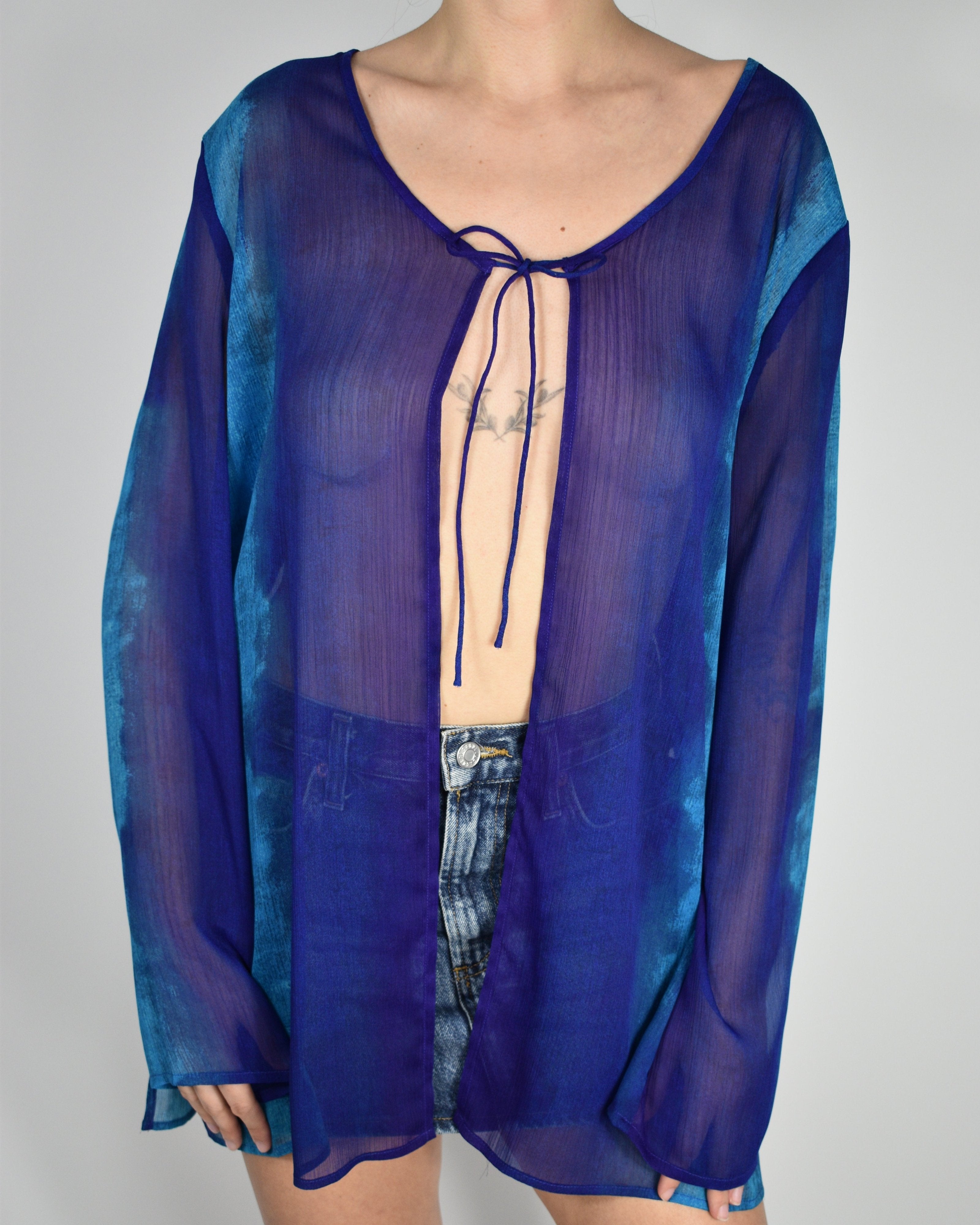 Blue & Purple Tie Coverup