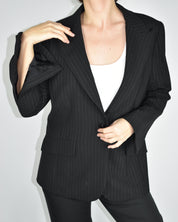 GIRLBOY Black Striped Blazer