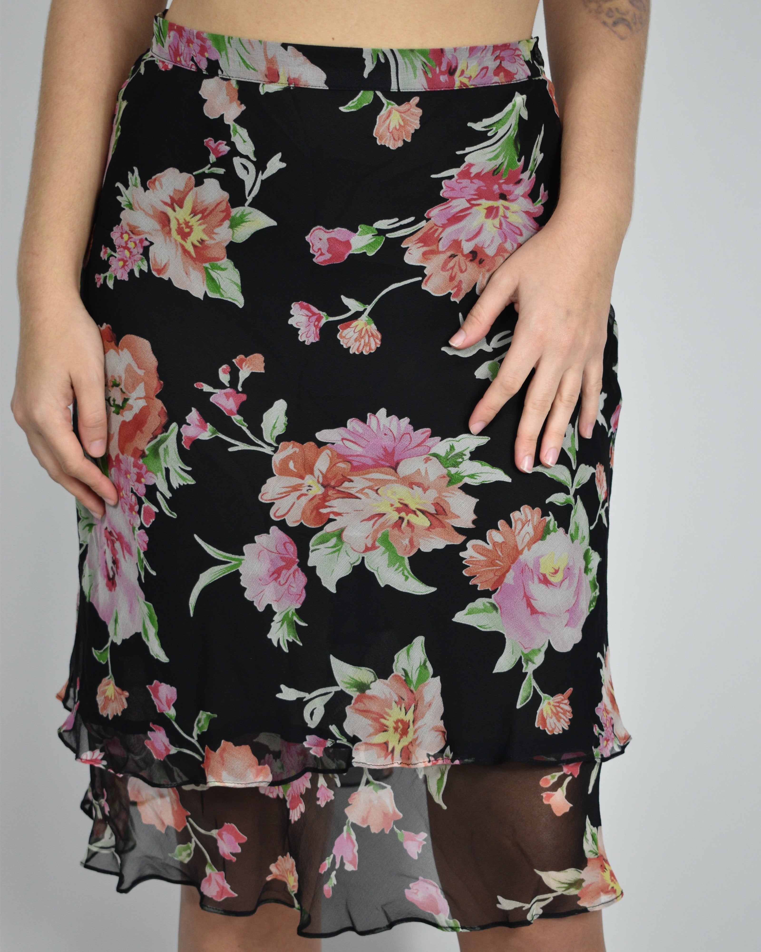Multi-color Ruffle Skirt