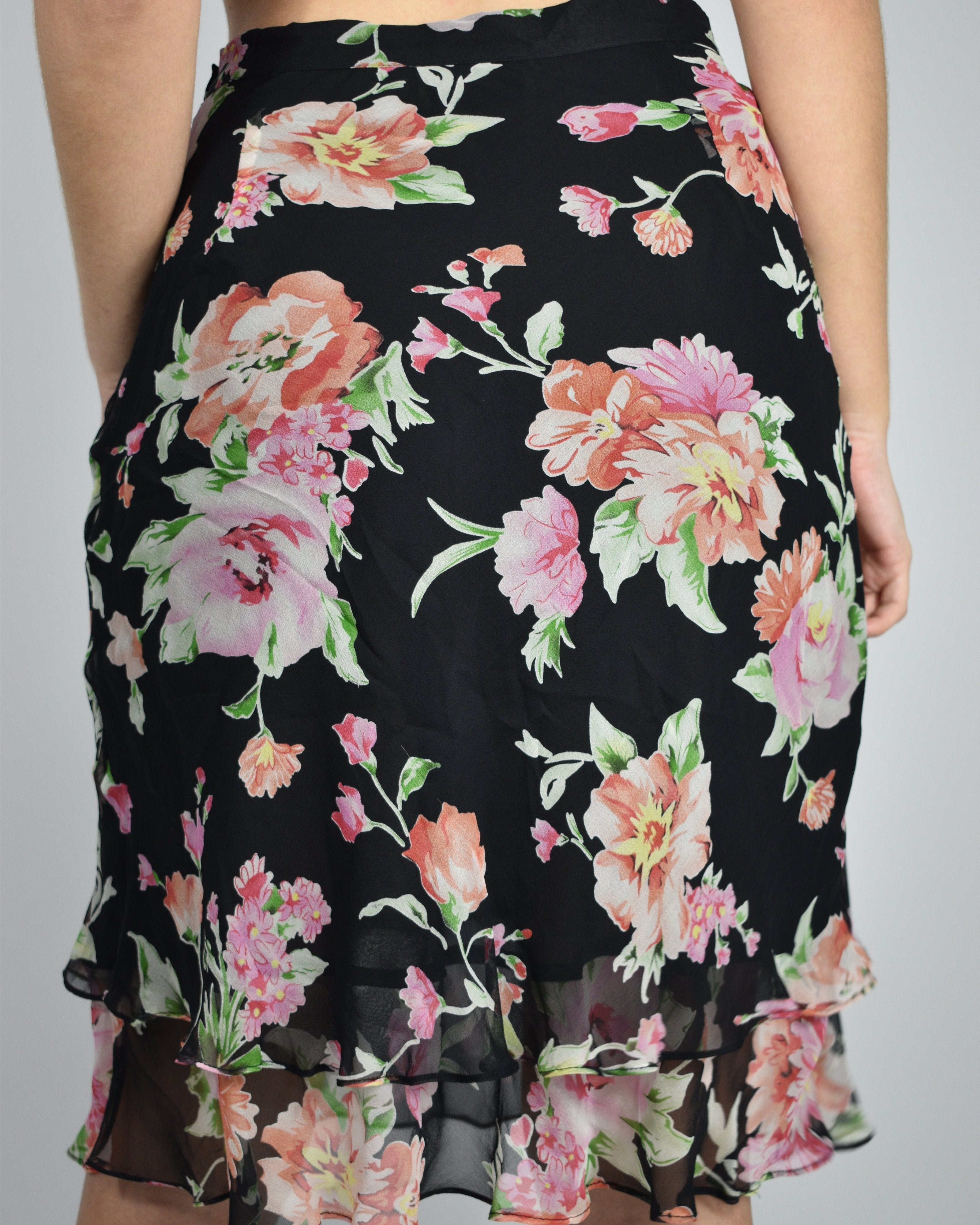 Multi-color Ruffle Skirt