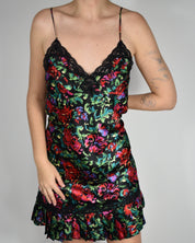 Victoria's Secret Black Floral Lace Slip