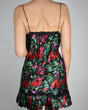 Victoria's Secret Black Floral Lace Slip