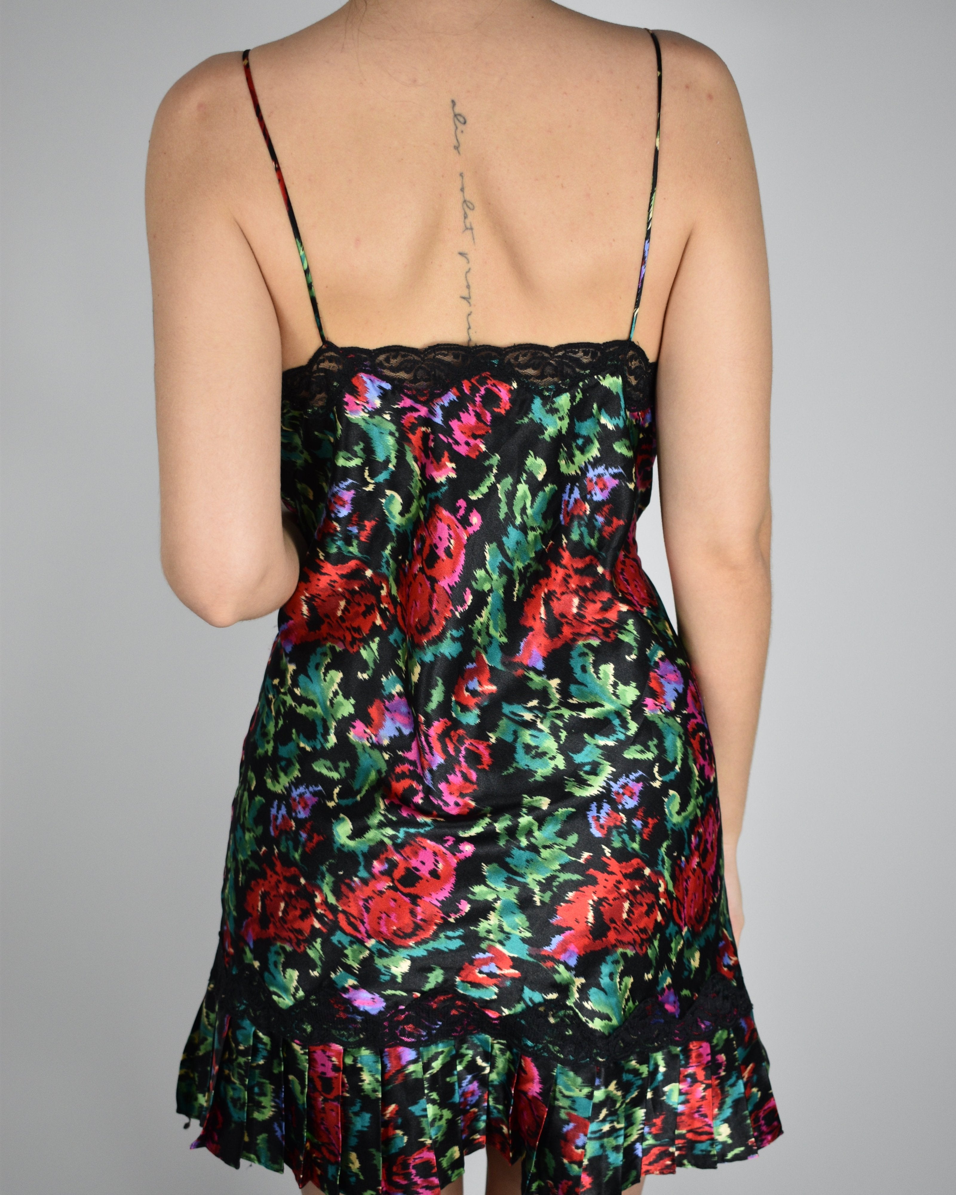 Victoria's Secret Black Floral Lace Slip