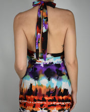 Multi-color Mini Halter Dress
