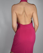 Cache Hot Pink Halter Dress