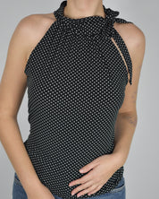 Black and White Polka Dot Top