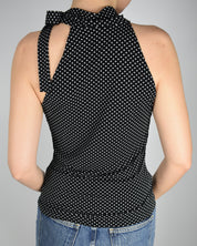 Black and White Polka Dot Top