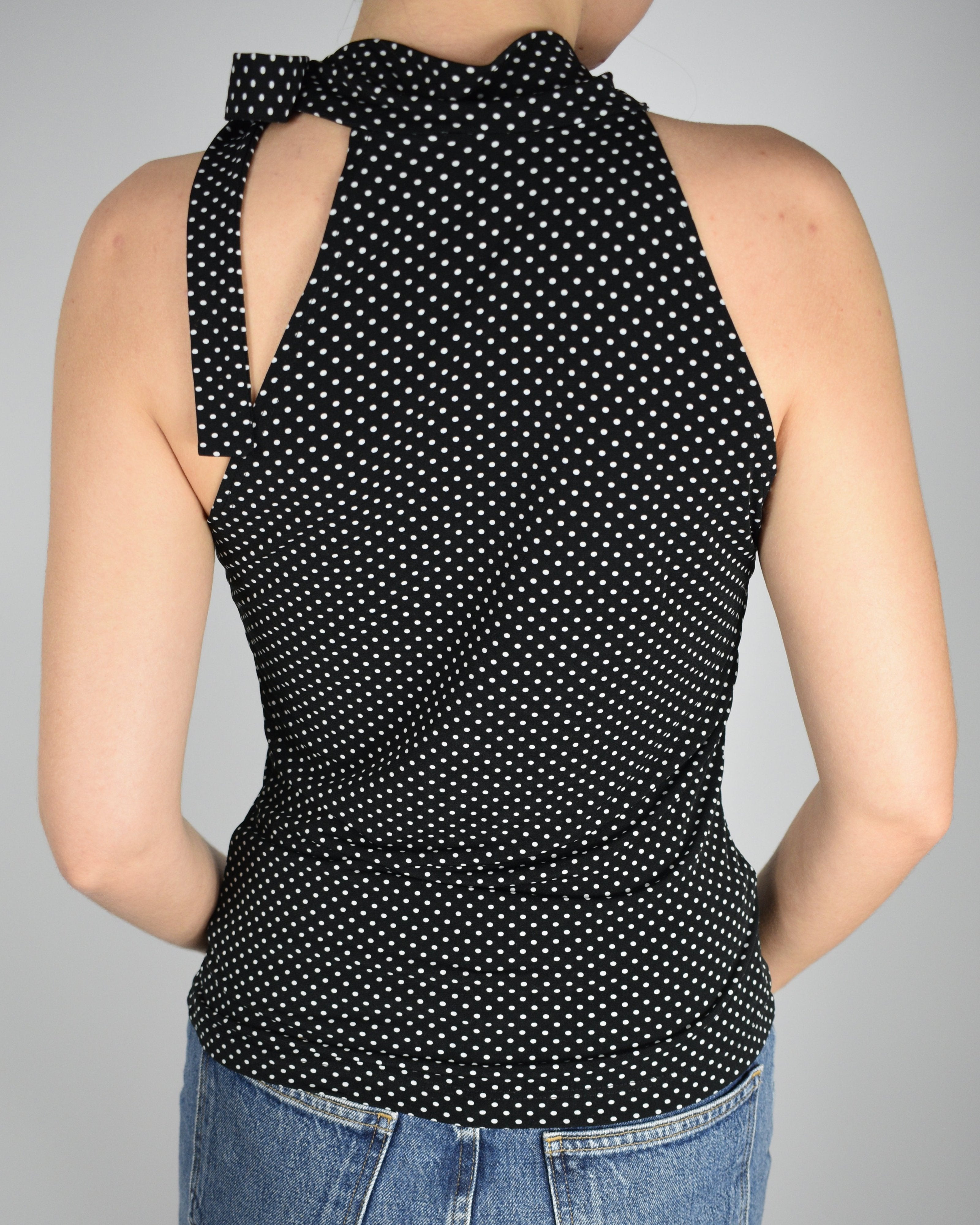 Black and White Polka Dot Top