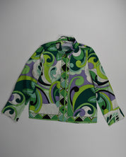 Green Psychedelic Button Up