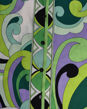 Green Psychedelic Button Up