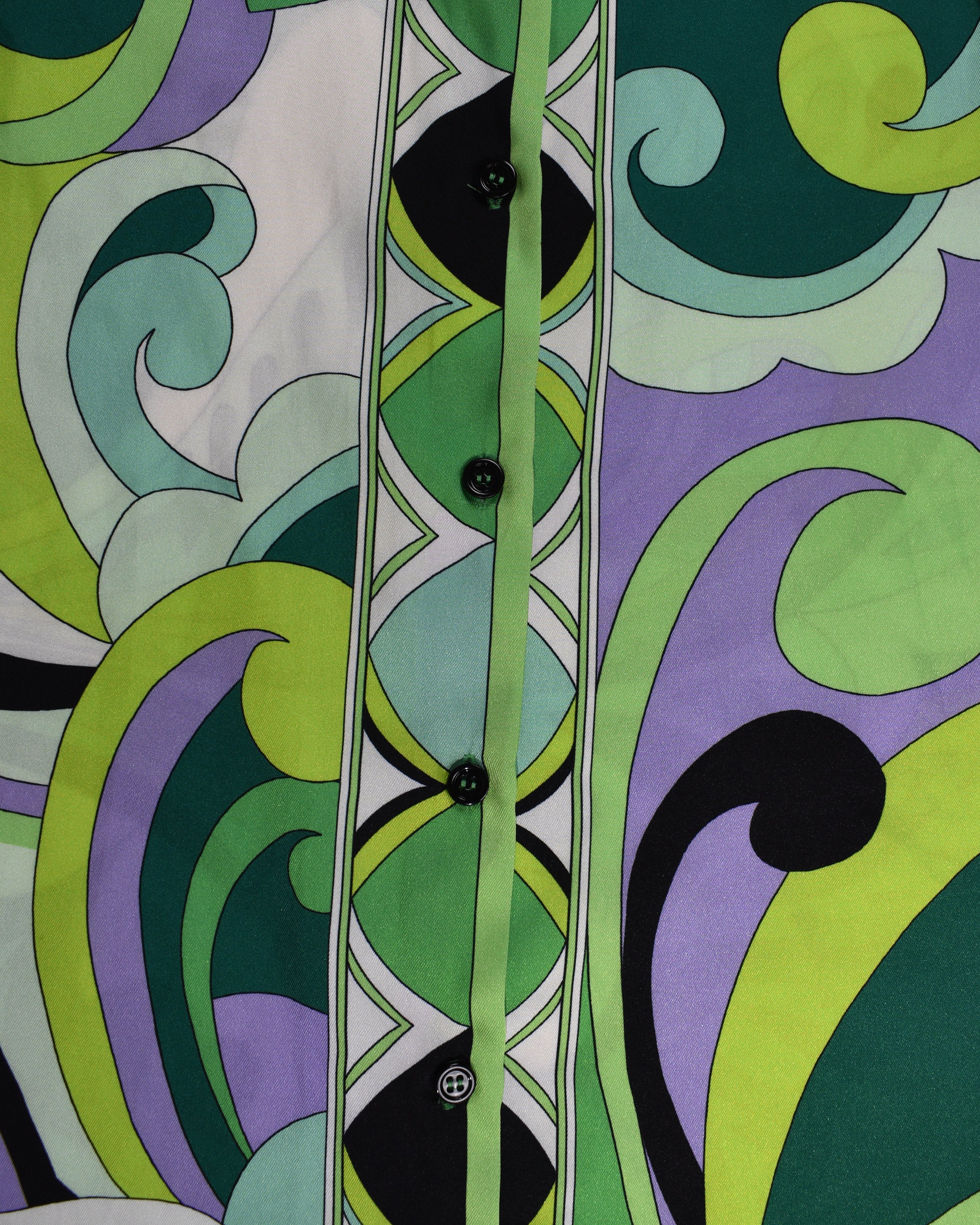 Green Psychedelic Button Up