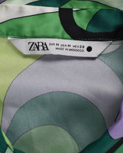 Green Psychedelic Button Up