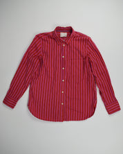 Jcrew Pink & Red Striped Button Up