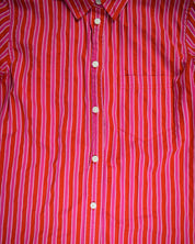 Jcrew Pink & Red Striped Button Up