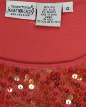 Coral Sequin Tank