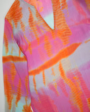 See-through Tie-dye Long Sleeve