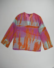 See-through Tie-dye Long Sleeve