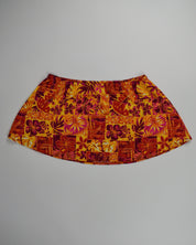 Orange Hawaiian Print Skirt