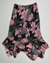 Black & Pink Floral Skirt