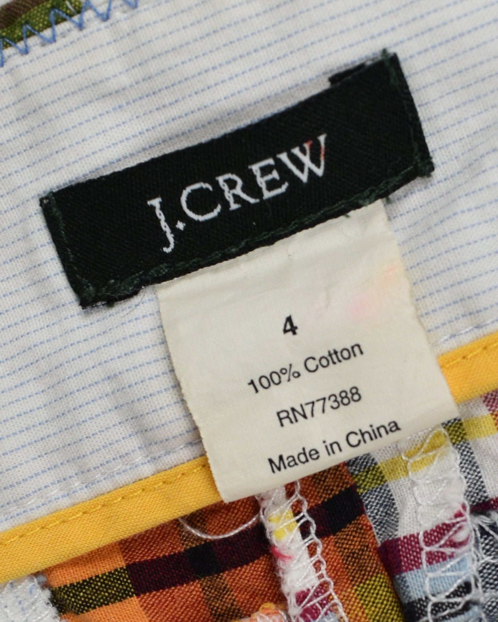Jcrew Multi-color Plaid Skirt