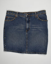 Joomi Joolz Bedazzled Mini Jean Skirt