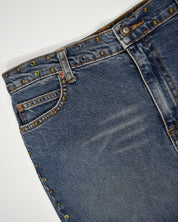 Joomi Joolz Bedazzled Mini Jean Skirt