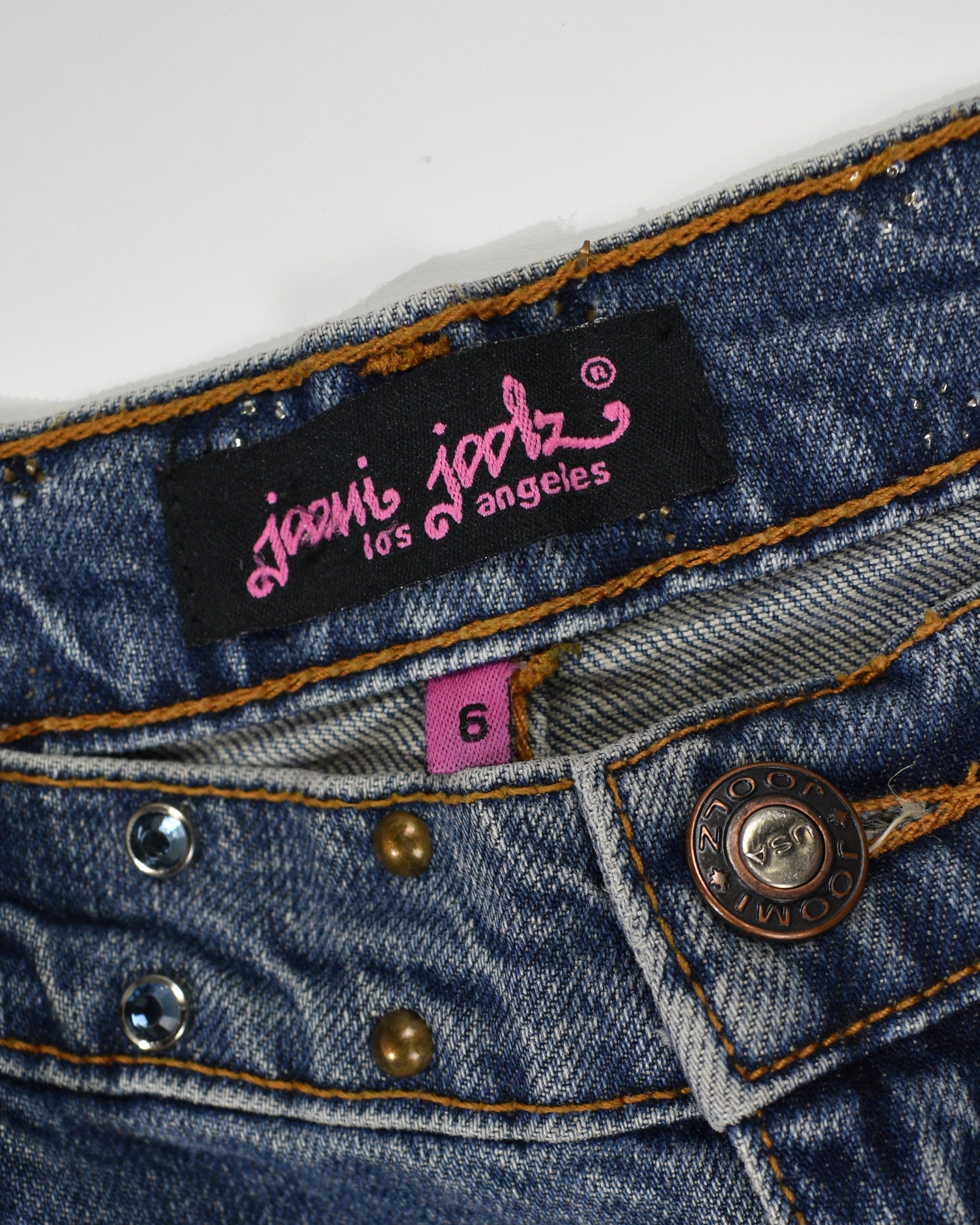 Joomi Joolz Bedazzled Mini Jean Skirt