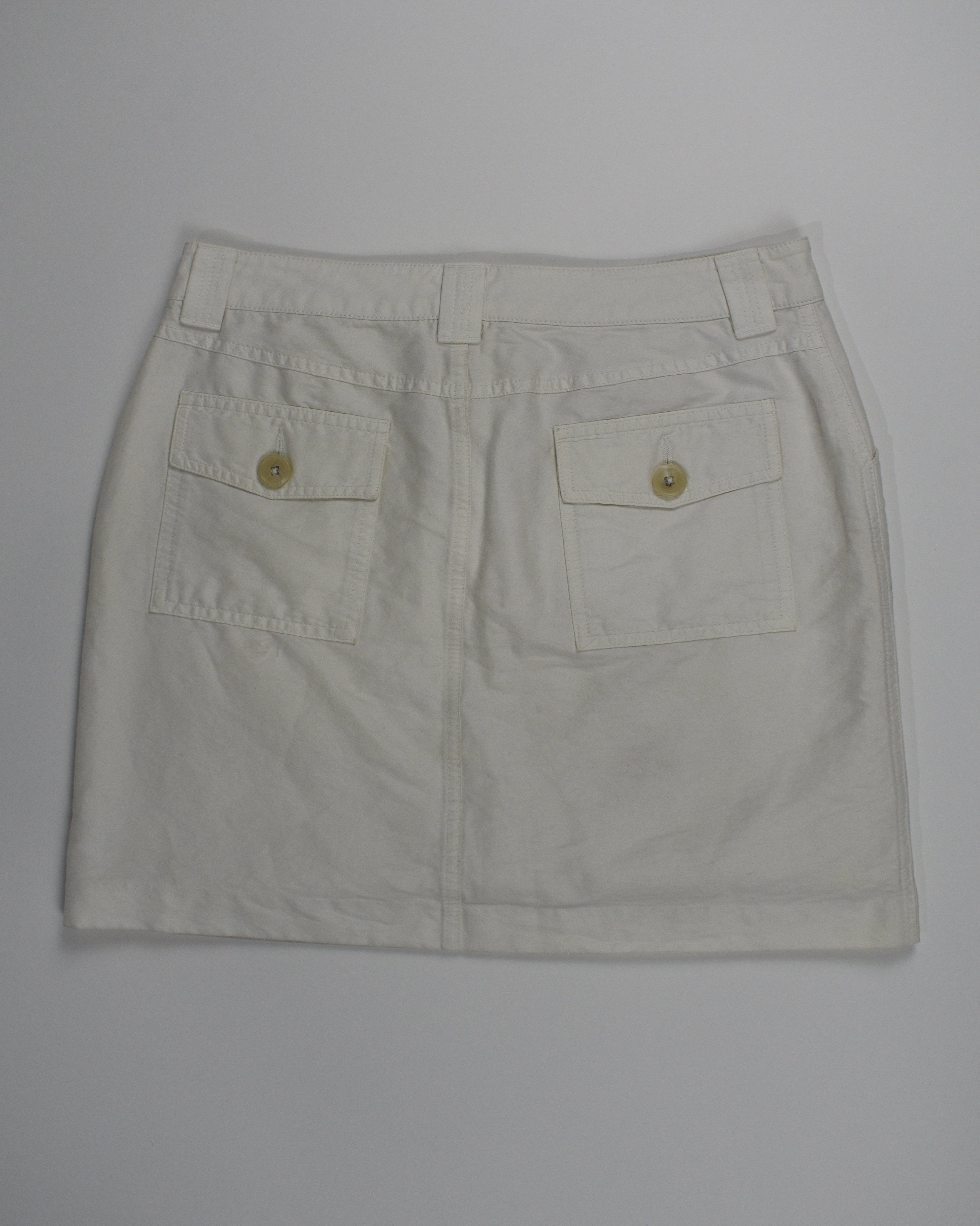 White Cargo Skirt