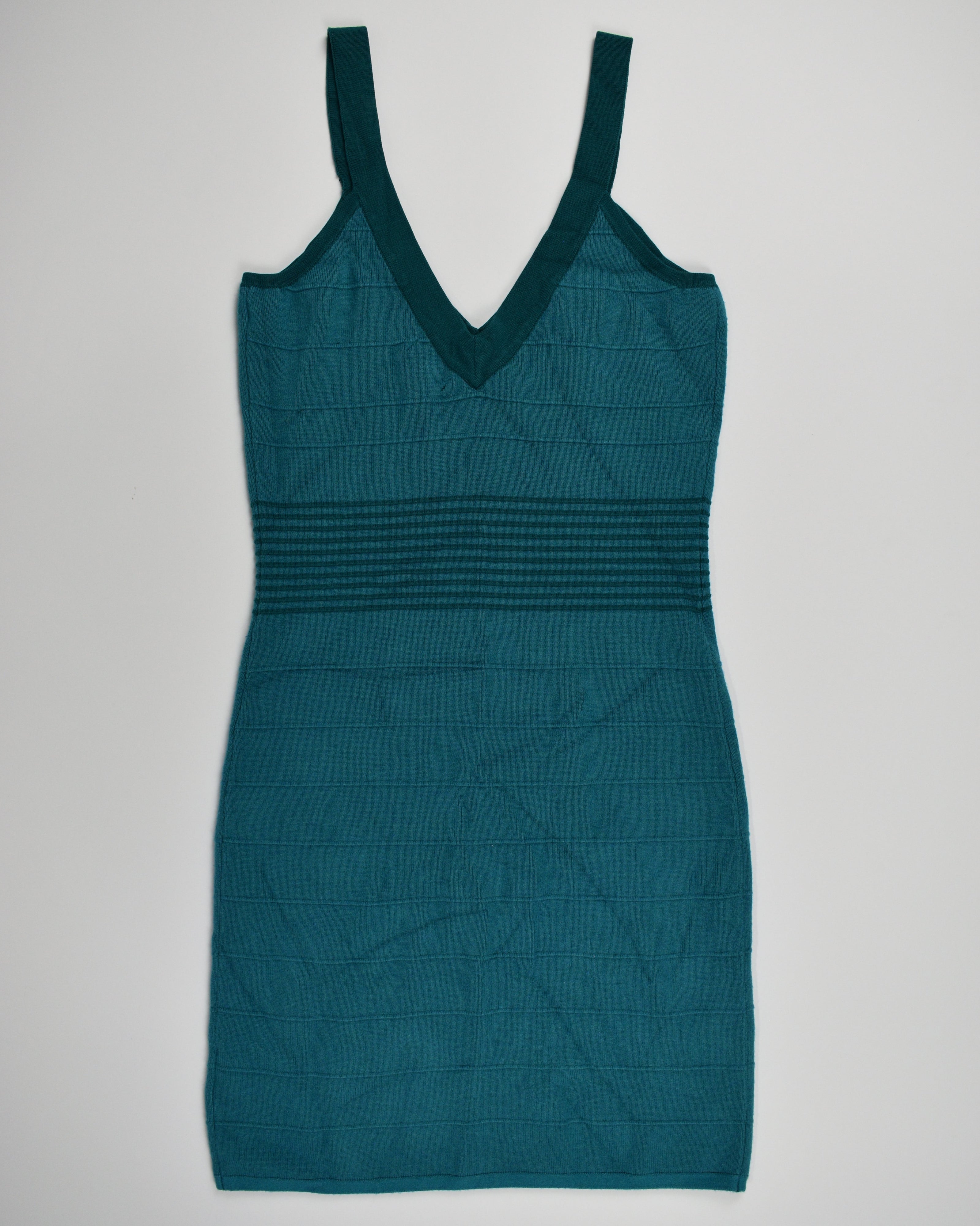 Blue Knit Tank Dress