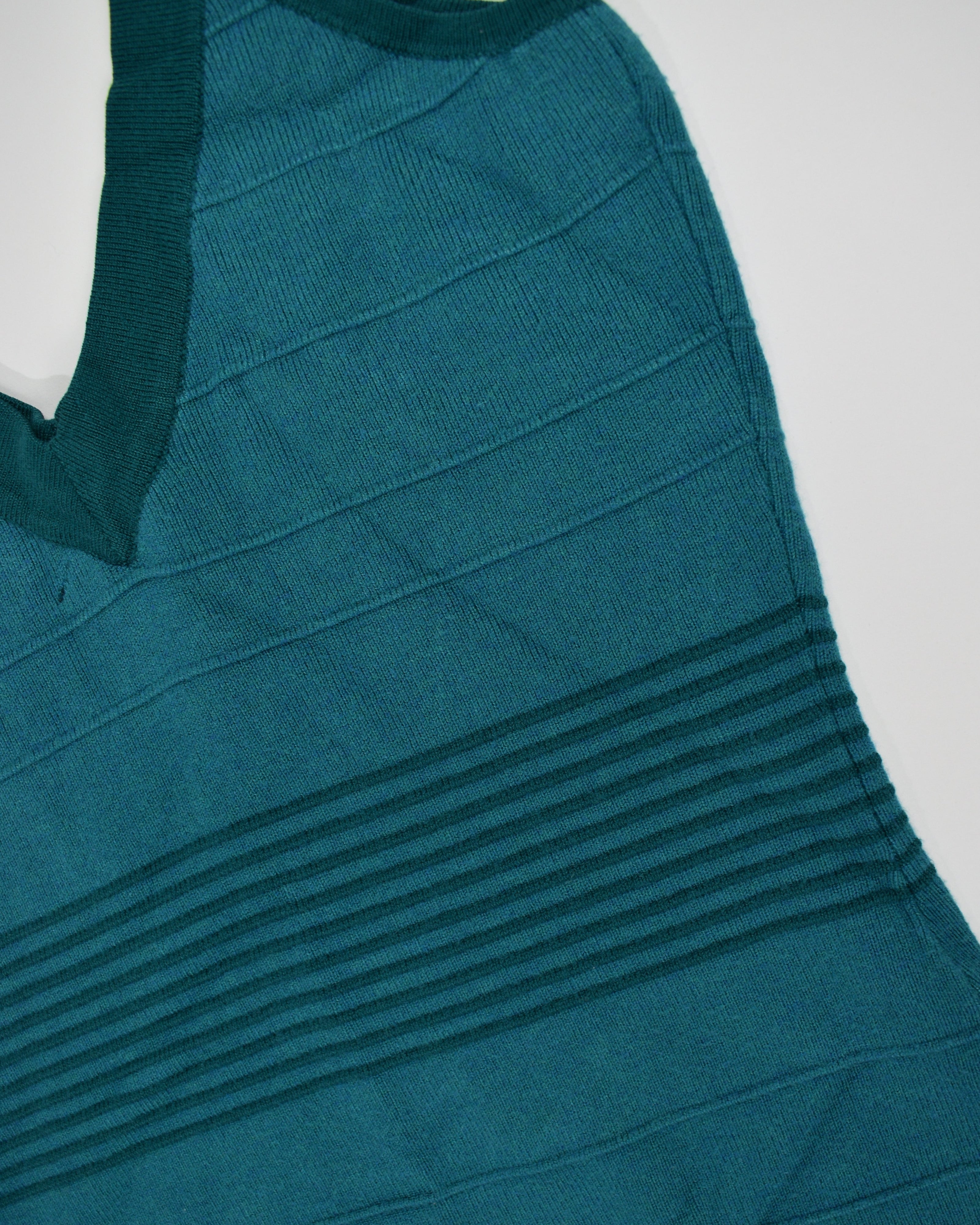 Blue Knit Tank Dress