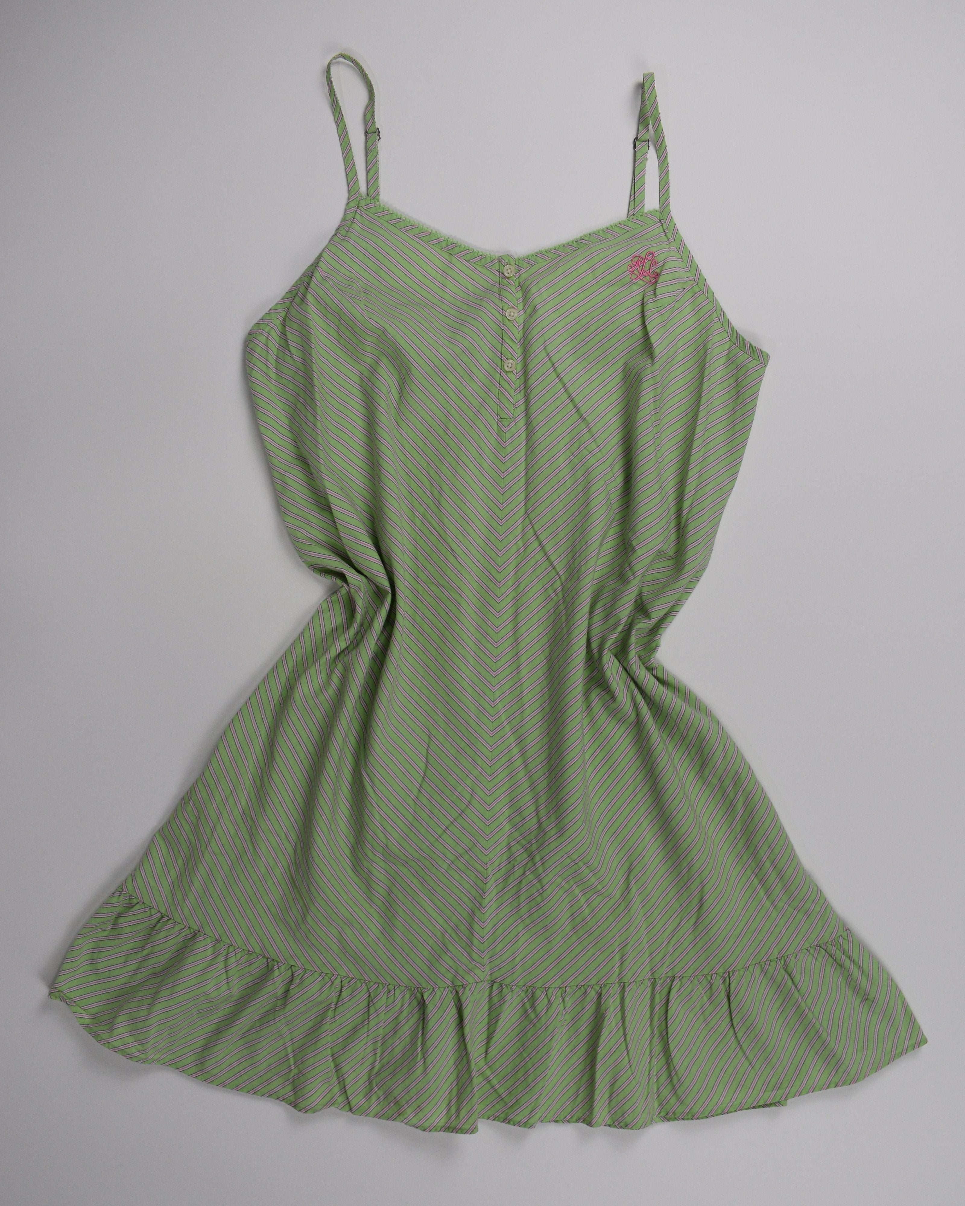 Ralph Lauren Pink & Green Stripe Dress