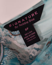 Blue Spotted Paisley Dress