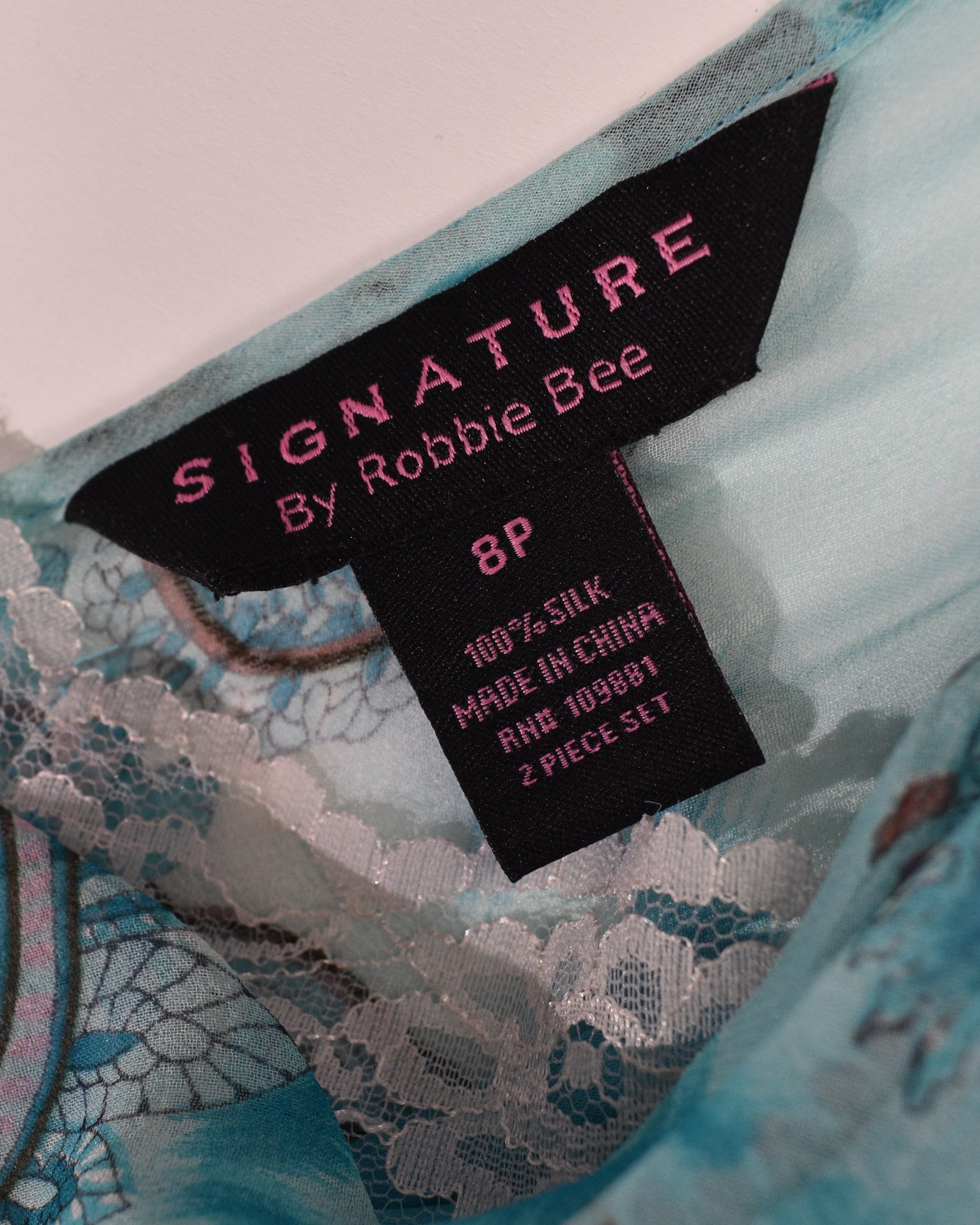 Blue Spotted Paisley Dress