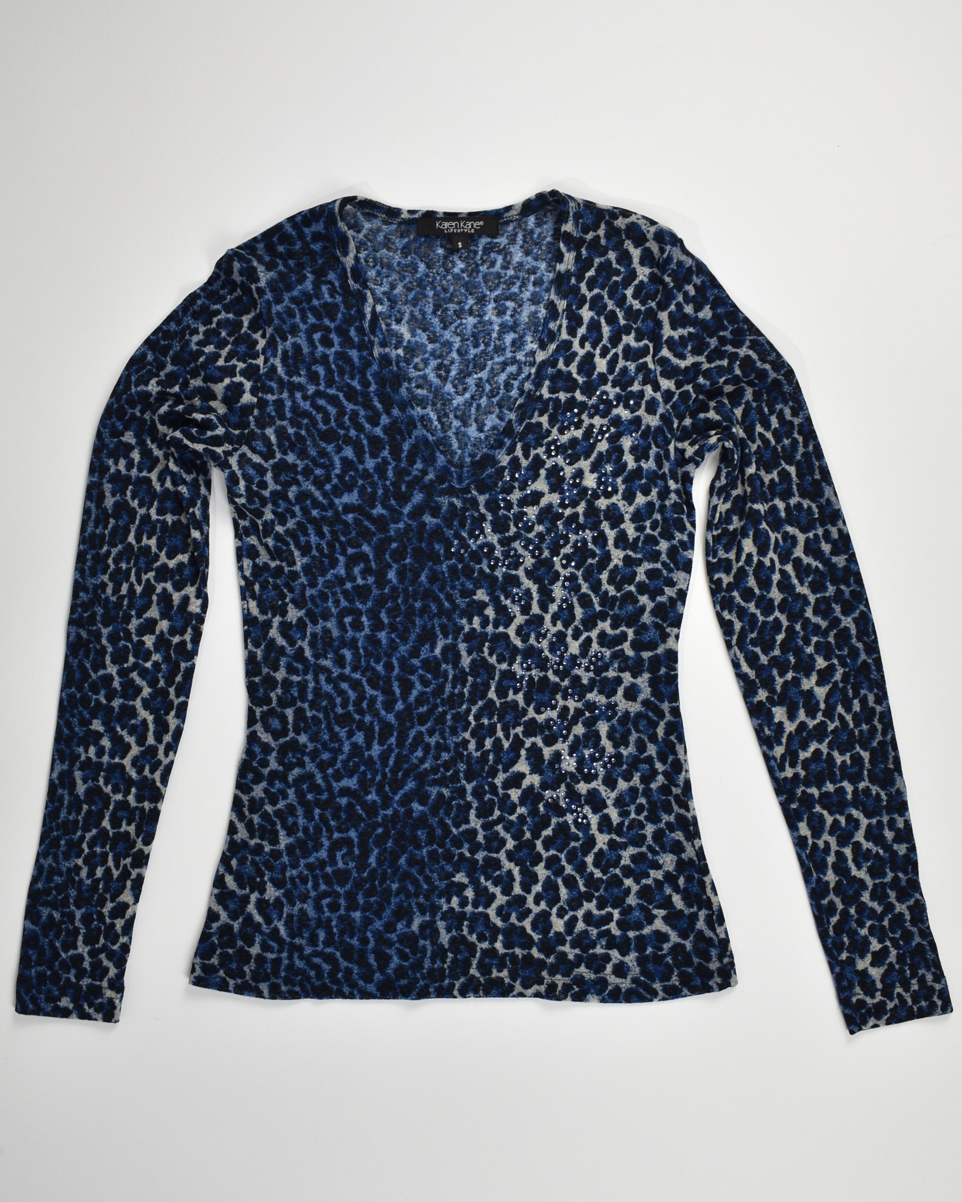 Blue Cheetah Long Sleeve