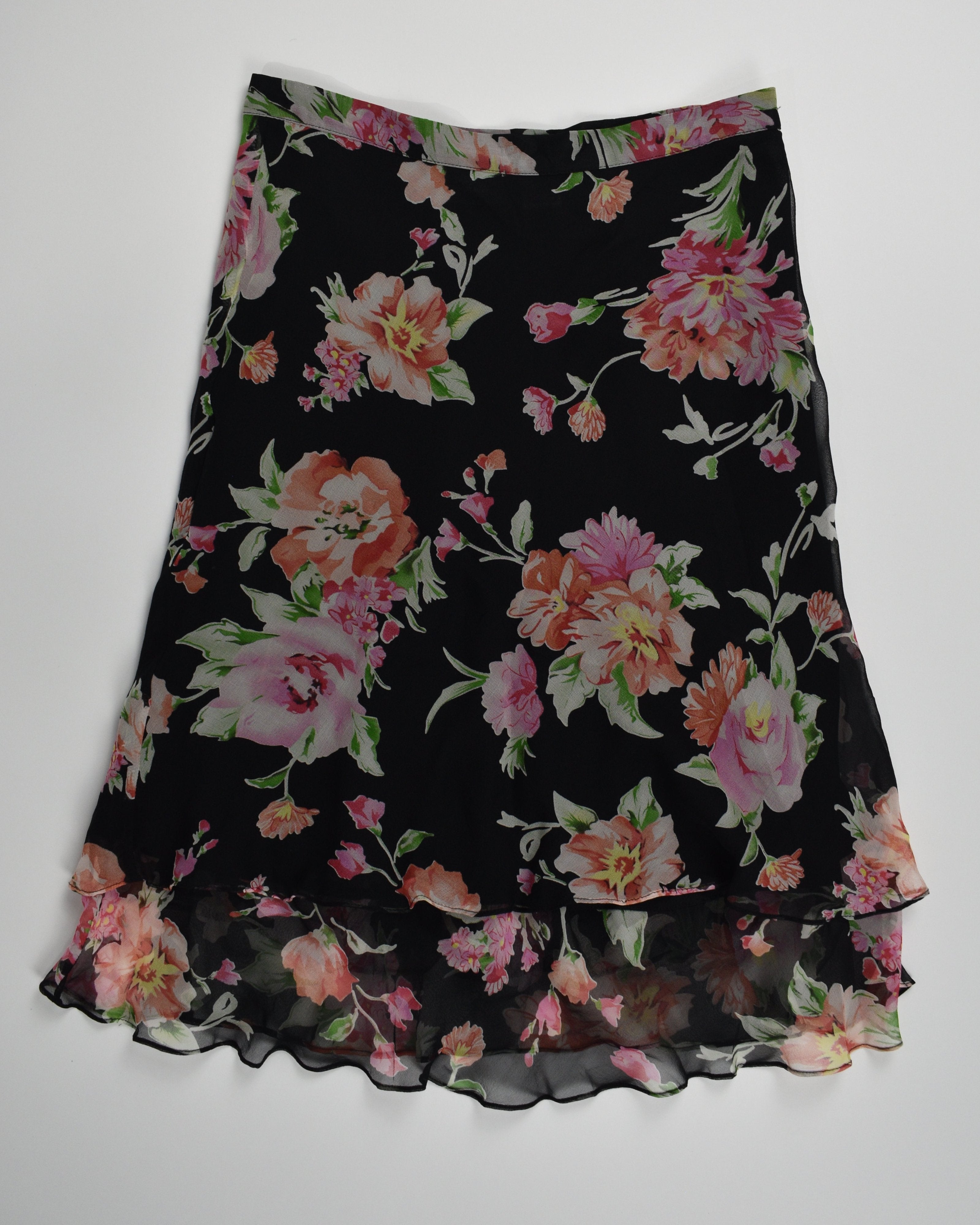Multi-color Ruffle Skirt