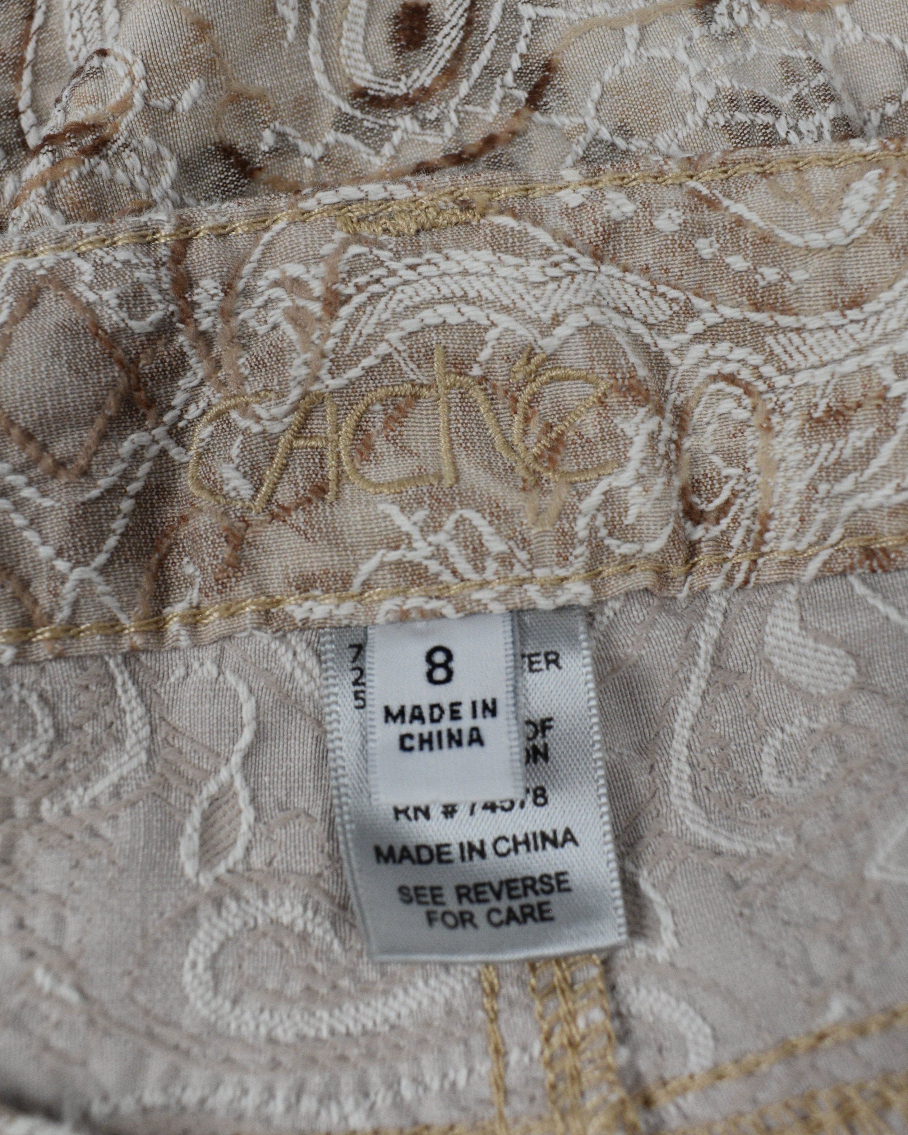 Cache Tan Embroidered Pants