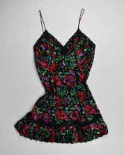 Victoria's Secret Black Floral Lace Slip