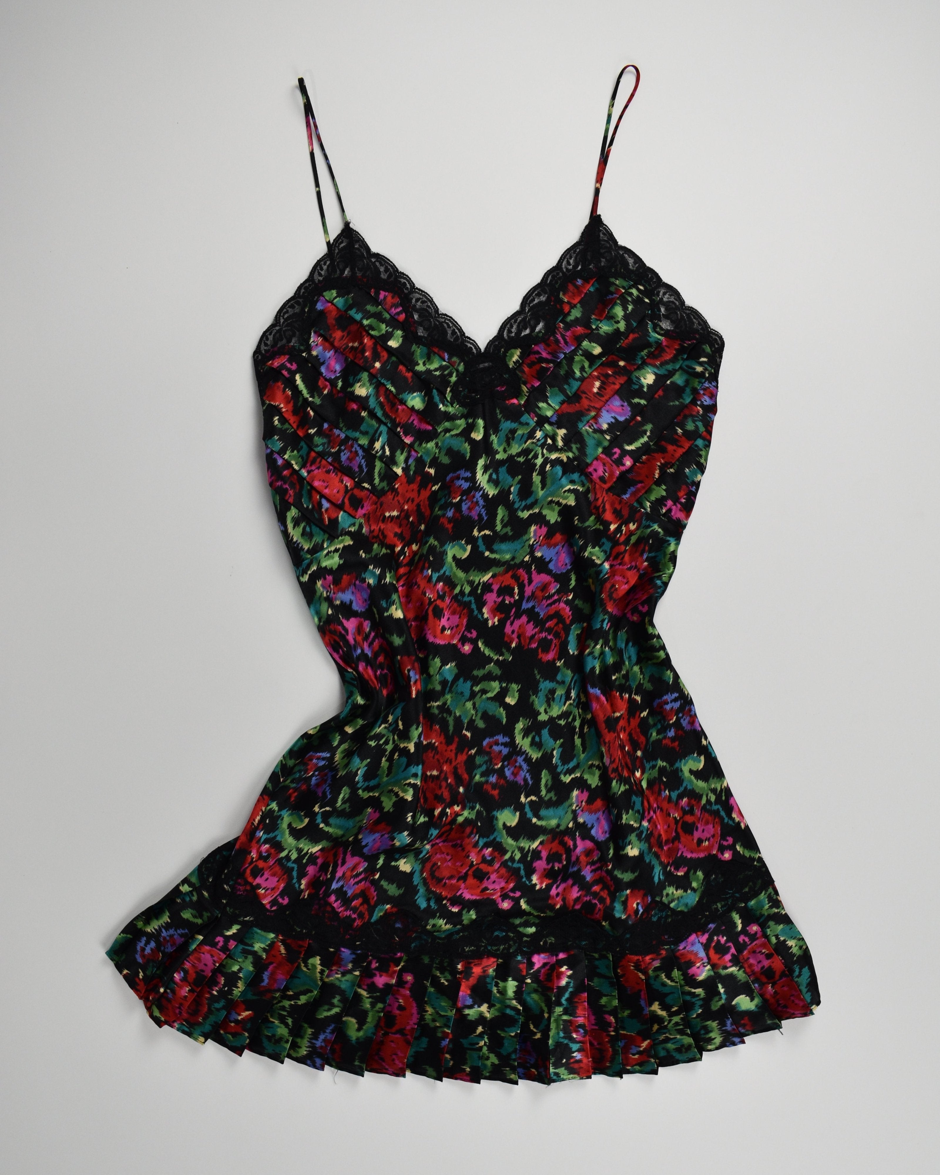 Victoria's Secret Black Floral Lace Slip