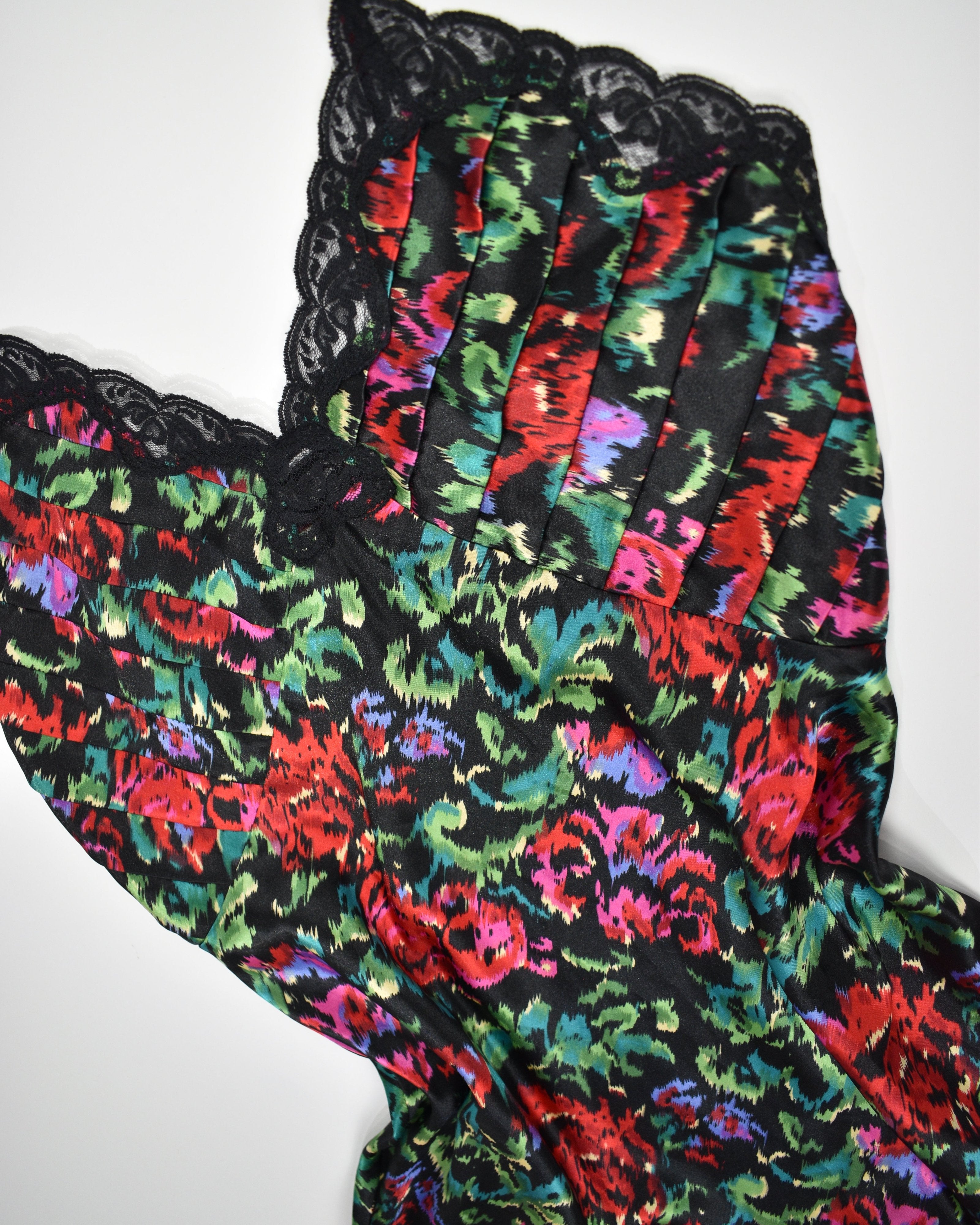 Victoria's Secret Black Floral Lace Slip