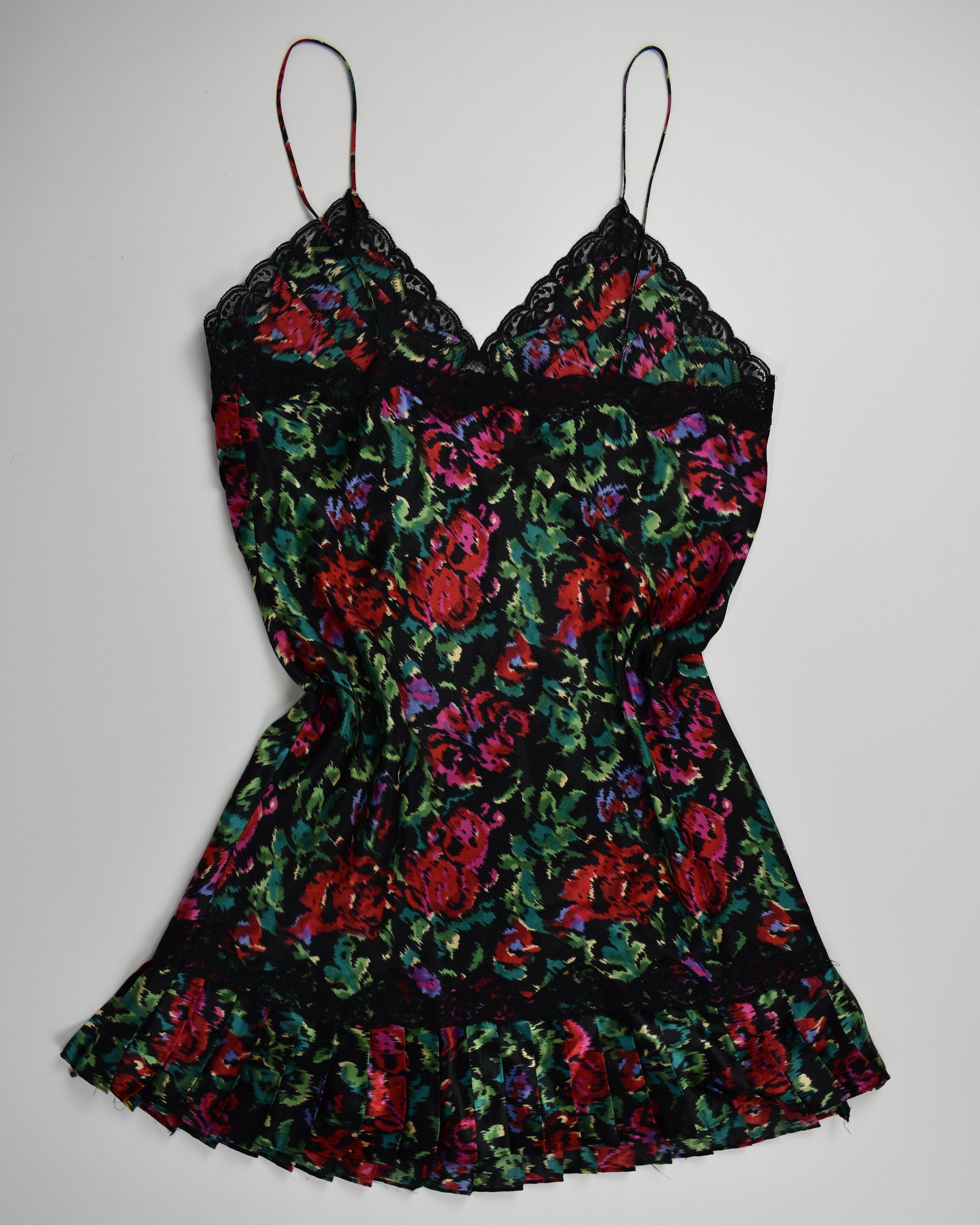Victoria's Secret Black Floral Lace Slip