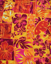 Orange Hawaiian Print Skirt