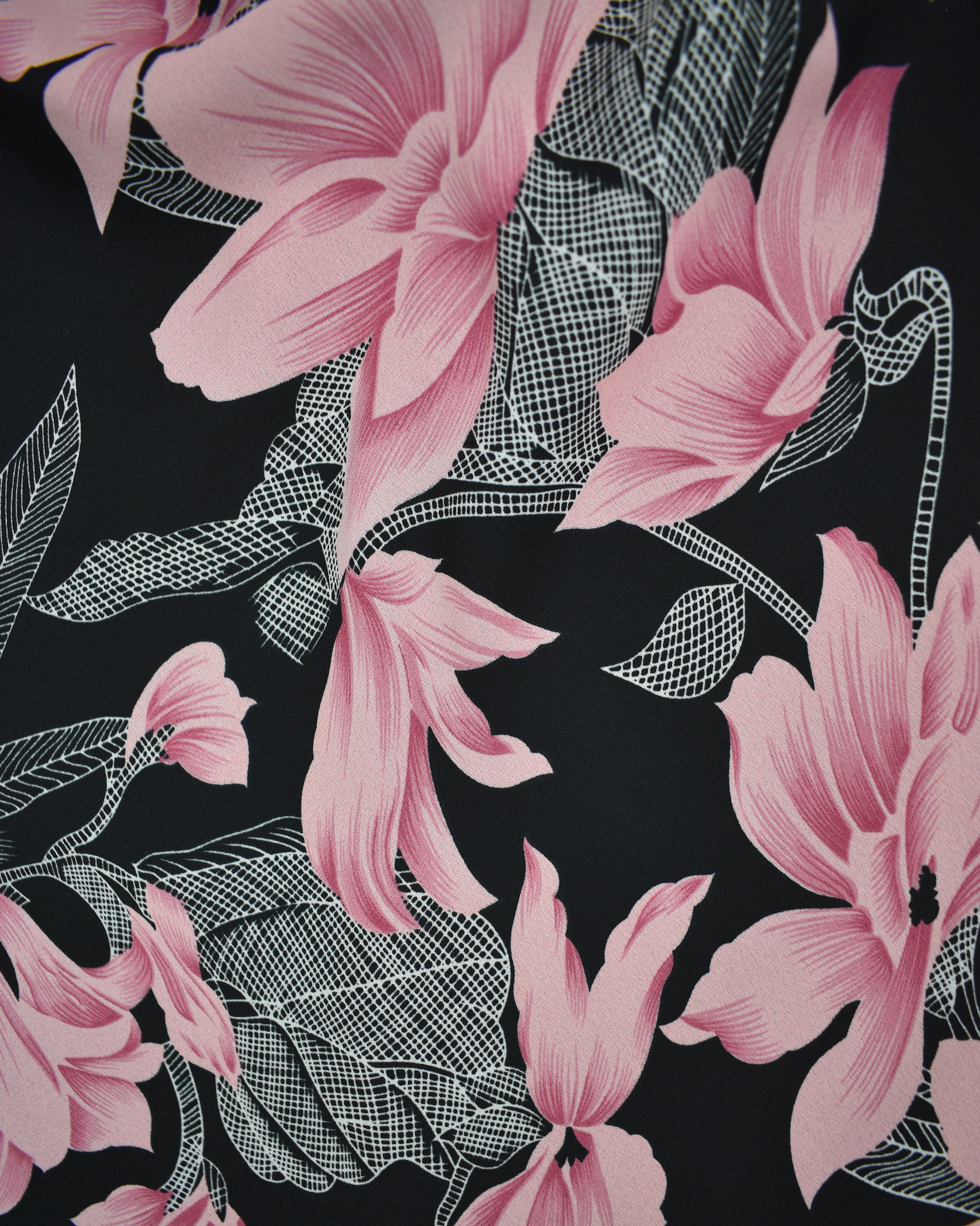 Black & Pink Floral Skirt