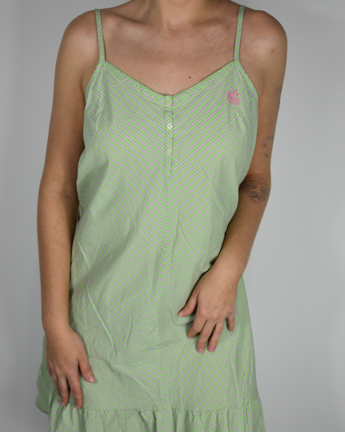 Ralph Lauren Pink & Green Stripe Dress