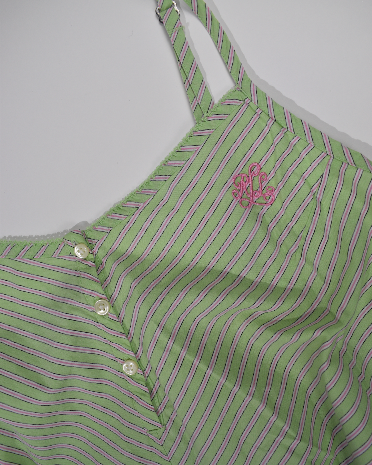Ralph Lauren Pink & Green Stripe Dress