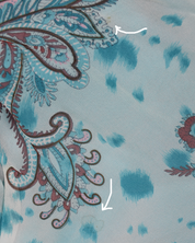 Blue Spotted Paisley Dress