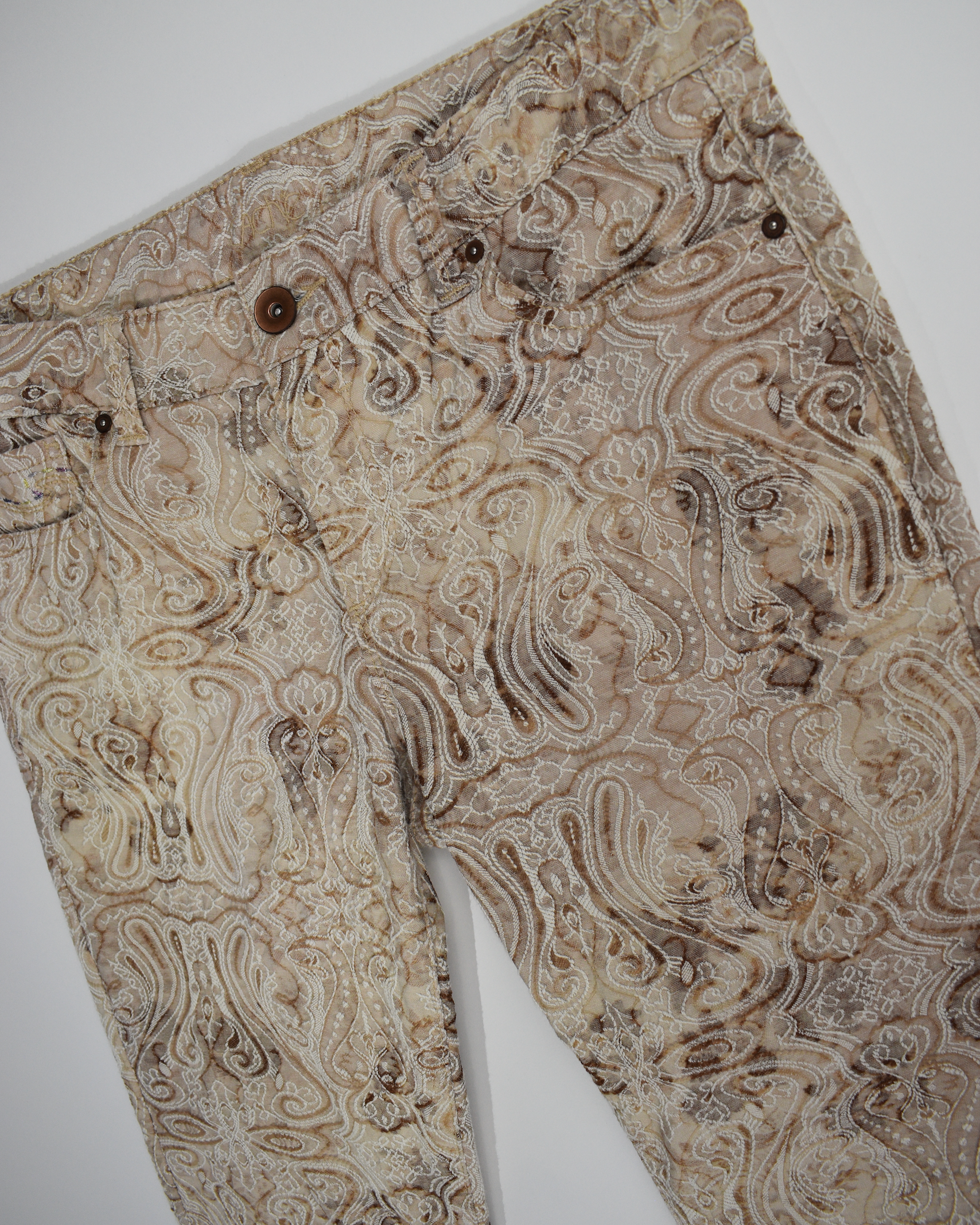 Cache Tan Embroidered Pants