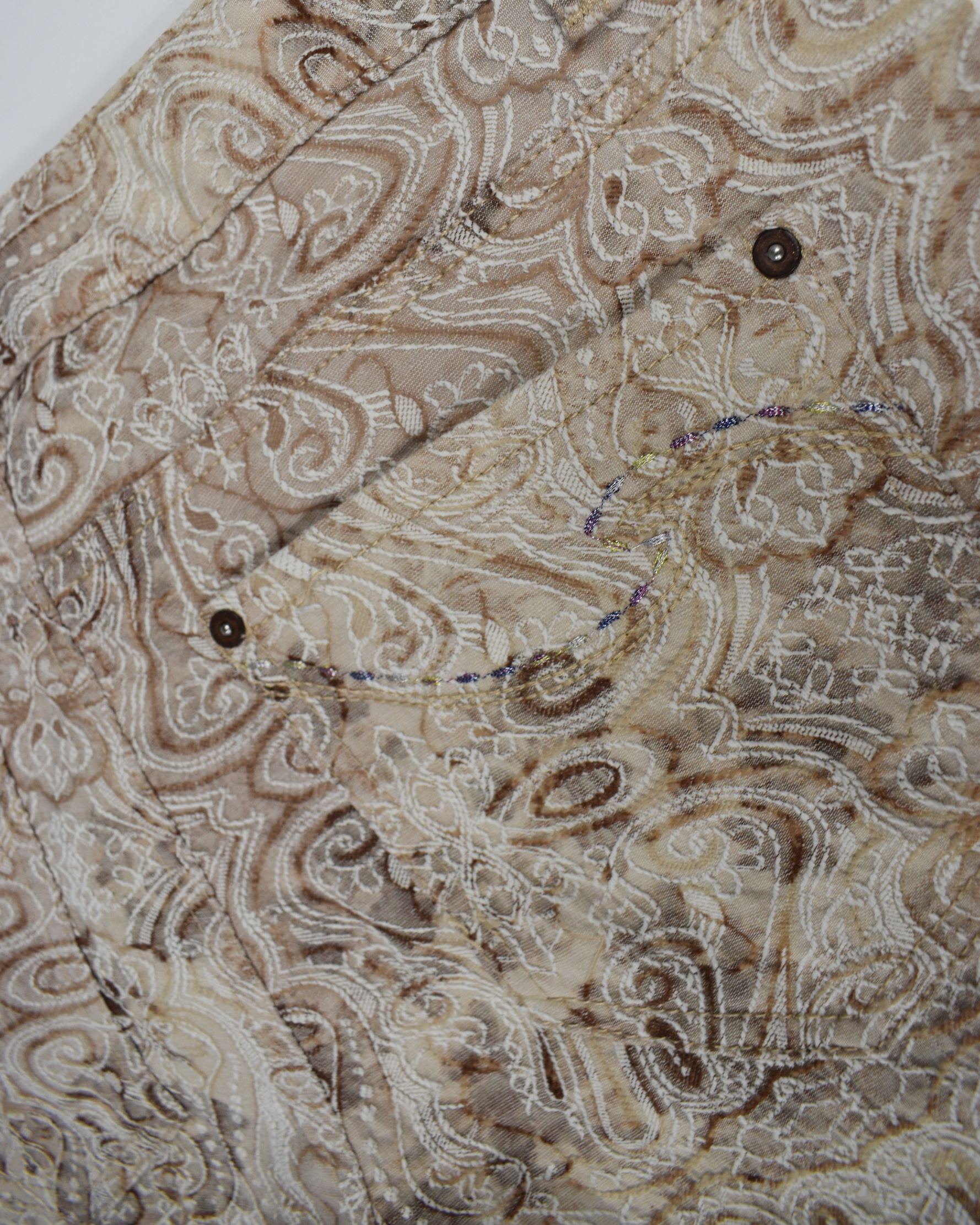 Cache Tan Embroidered Pants