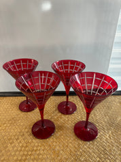 Red Martini Glasses