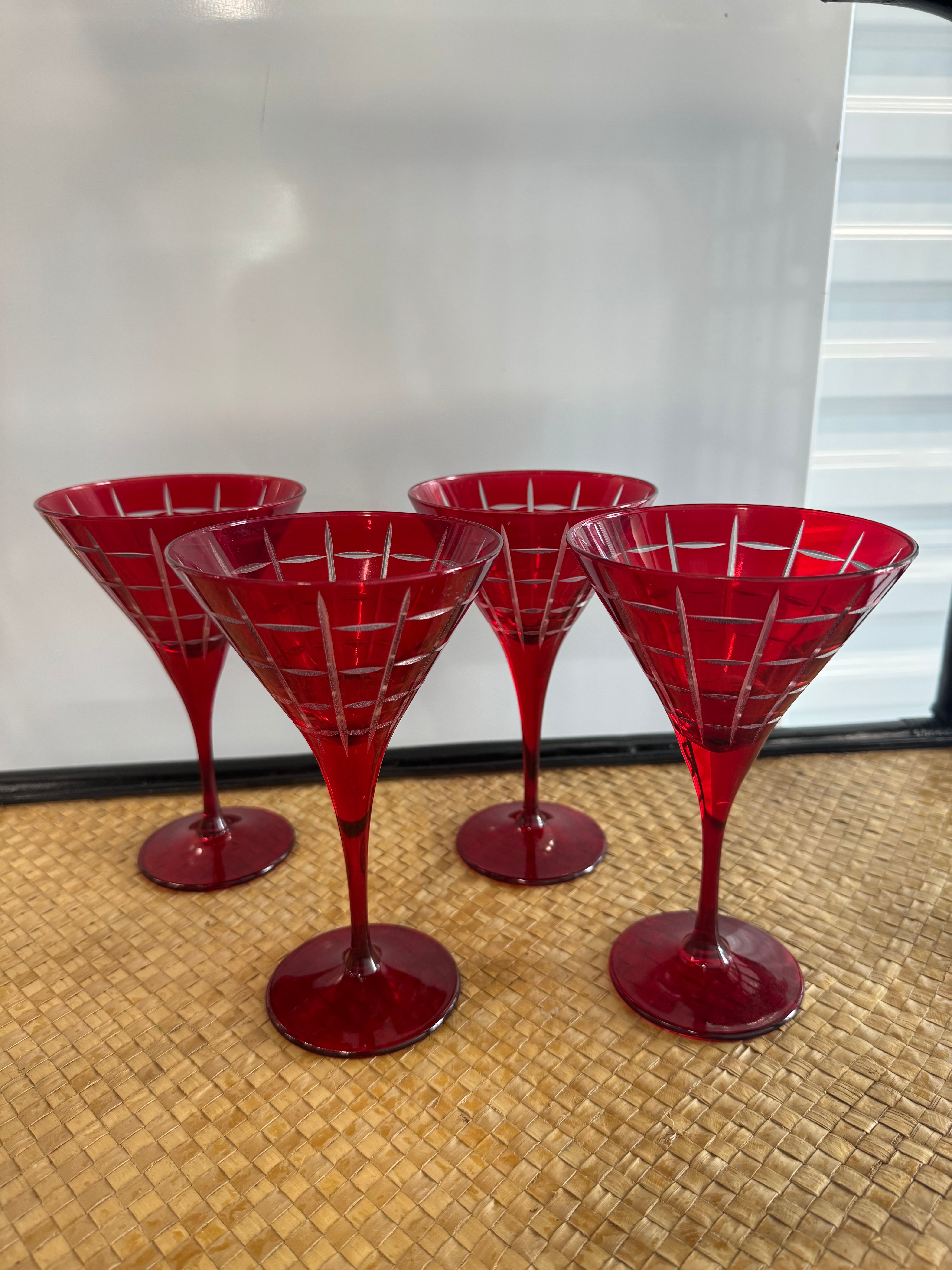 Red Martini Glasses